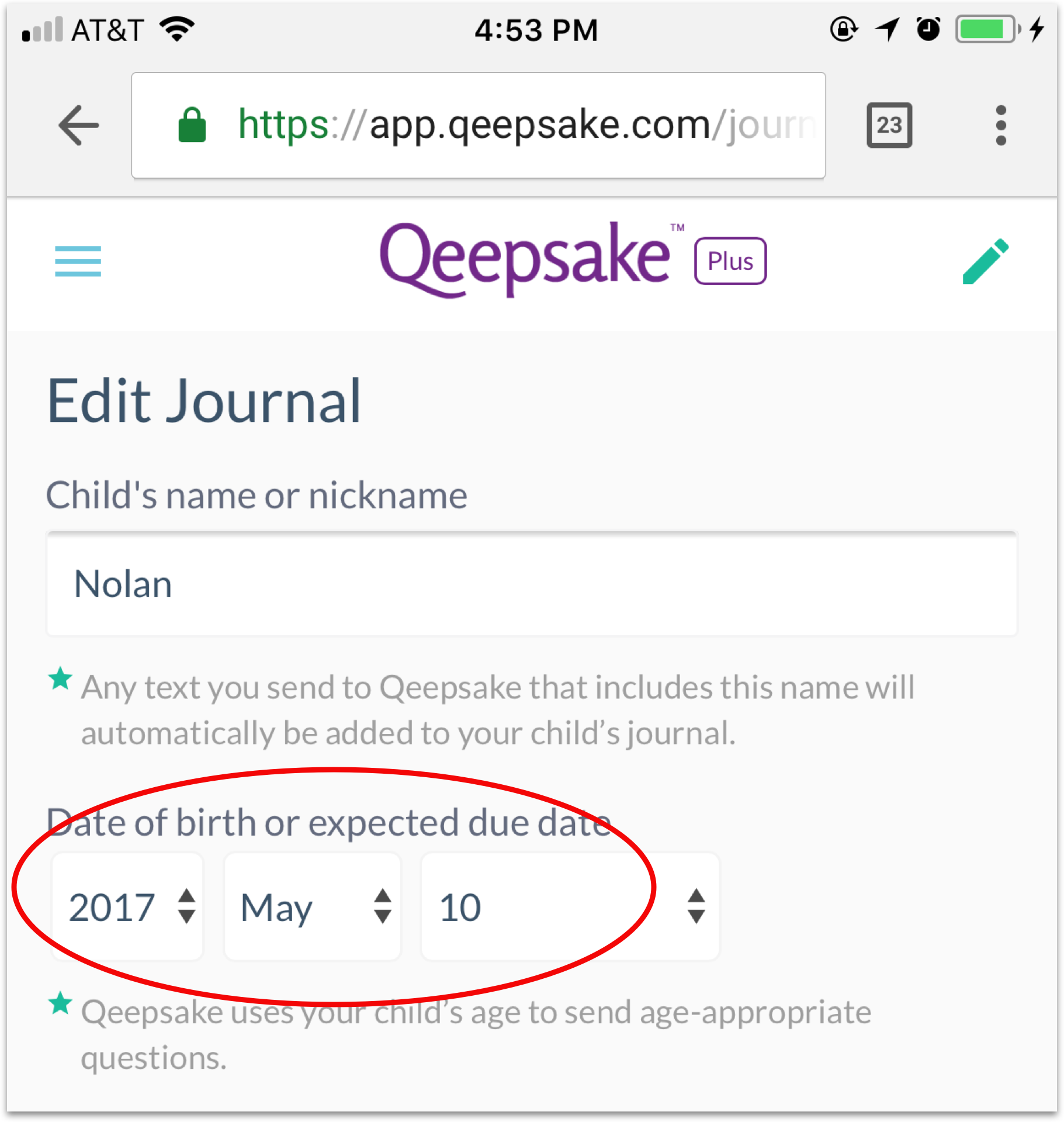 How Can I Change The DOB Birthdate Gender Or Name Of A Journal 